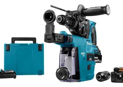 Kombihammare, 1 st - Makita DHR243RTJW, 18 V, 2 x 5,0 Ah, HEPA