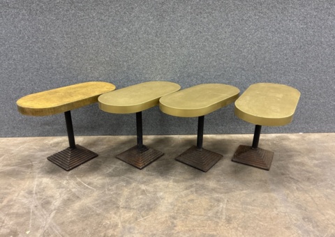 4 pcs Table brass-clad top