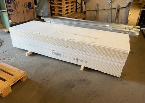 Plasterboard Knauf Secura Board 15x900x2700 - 33 pcs, approx. 80.2 m²