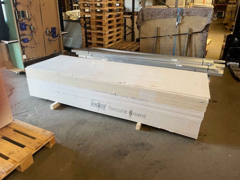 1591435-2 Plasterboard Knauf Secura Board 15x900x2700 - 33 pcs, approx. 80.2 m²
