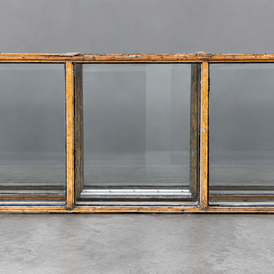 1587606-1 Wooden windows solid oak - 6 pcs - W:3175 mm H:1200 mm