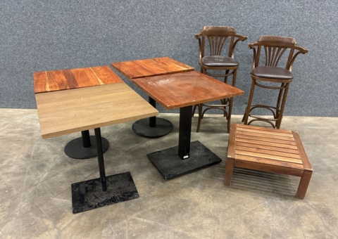 5 Tables & 2 Bar Stools