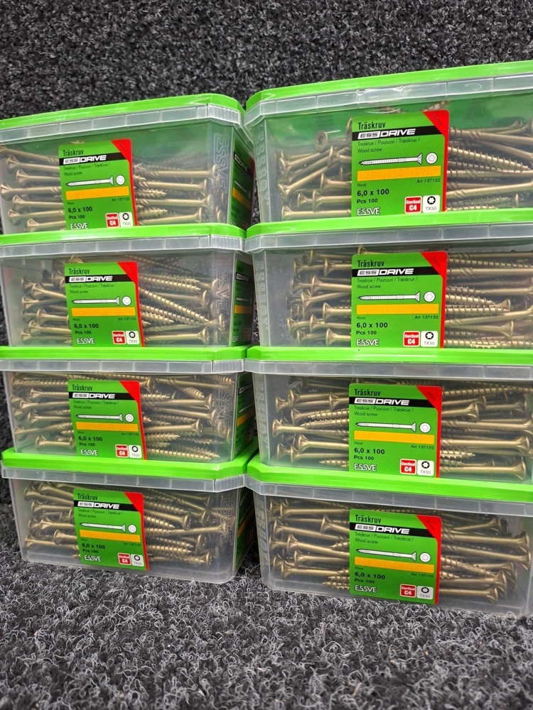 1591326-2 800 pcs Wood screw 6.0x100mm, Essve