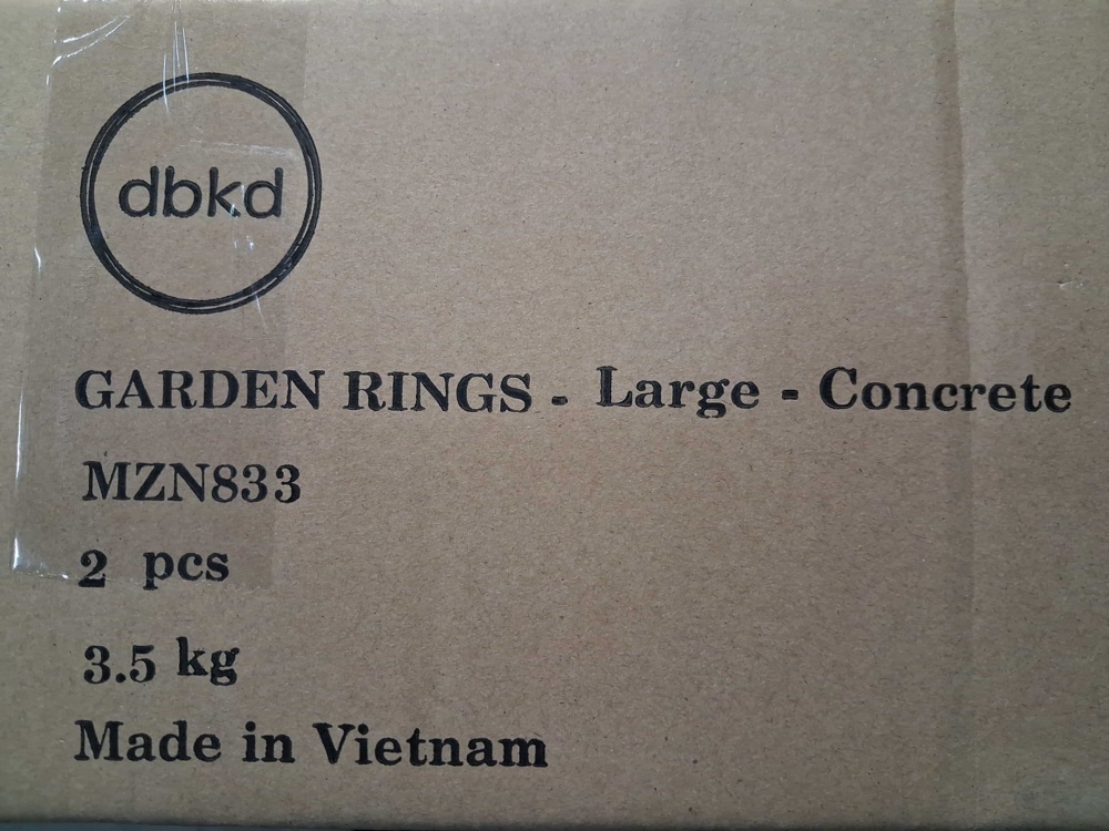 1584979-2 Trädgårdsdekorationer, 6 st - DBKD Garden Rings Large, Concrete