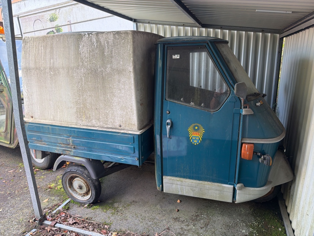 1566176-1 Trehjuligt transportfordon - Piaggio Ape 50 (Renoveringsobjekt)