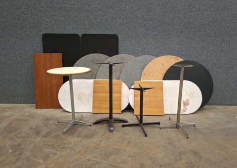 13 pcs Table tops & 4 pcs Table stands