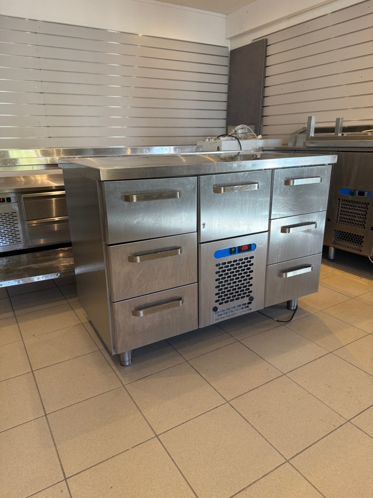 1141782-1 Refrigerated counter with 7 drawers, approx. 120x75x90 cm