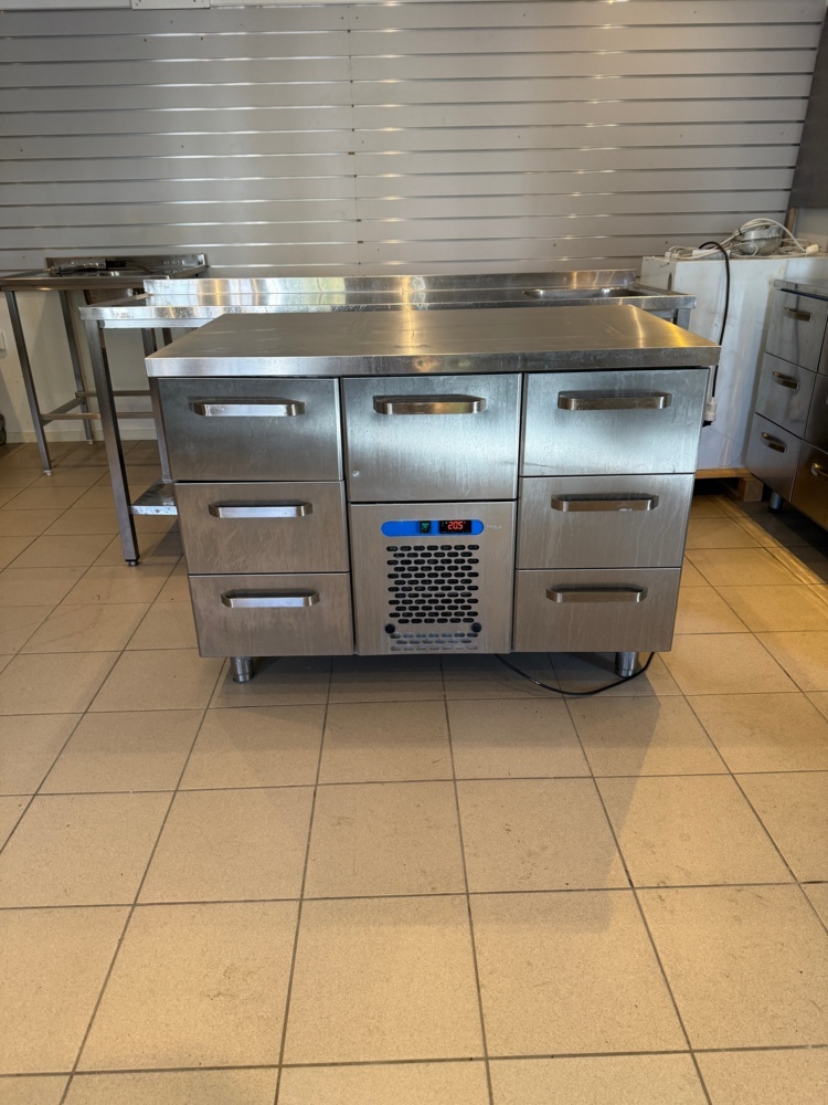 1141782-2 Refrigerated counter with 7 drawers, approx. 120x75x90 cm