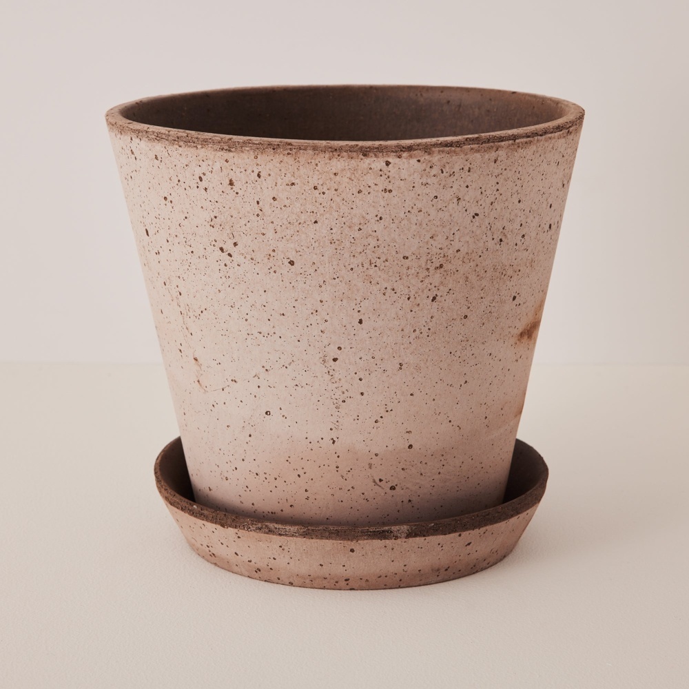 1584972-1 Krukor med fat, 6 st - Azalea Home Julie, grå, Ø21 cm
