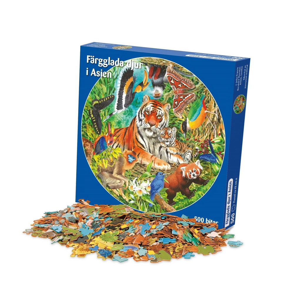 1590488-2 Puzzles and party games, 23 pcs - animal theme and Bounce Party Game
