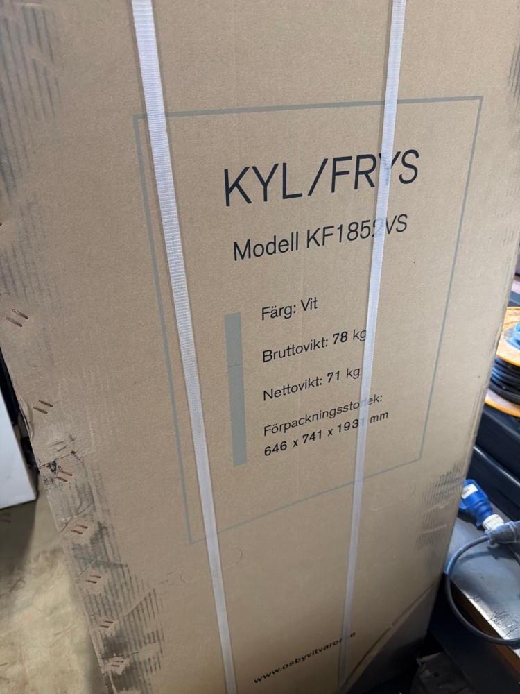1593080-2 Refrigerator and freezer 2 in 1, Osby KF1852VS