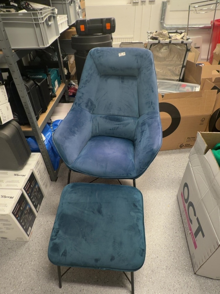 1506062-1 Armchairs with footstools - 2 pcs