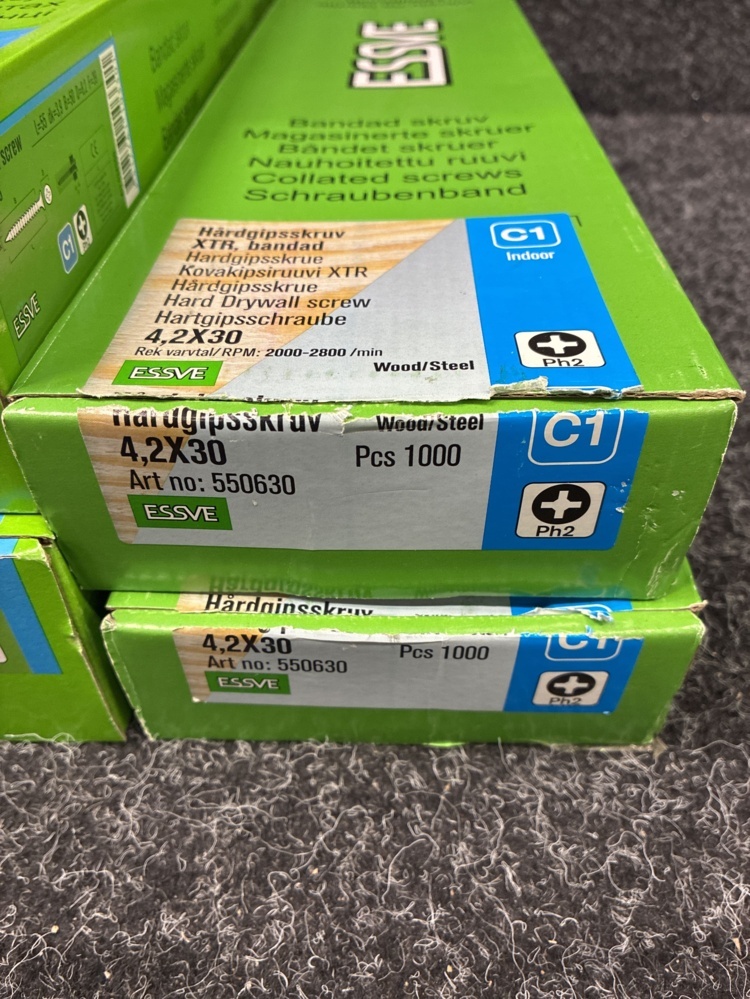 1591339-2 6000 pcs. Banded plasterboard screw & hard plasterboard screw, Essve