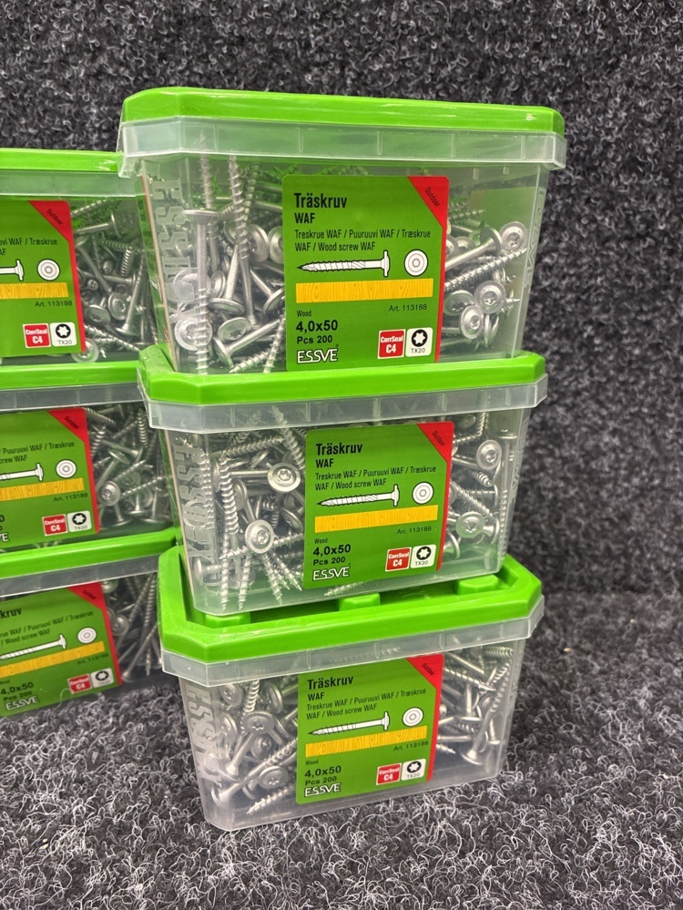 1591348-2 2400 pcs Wood screw 4.0x50mm, Essve