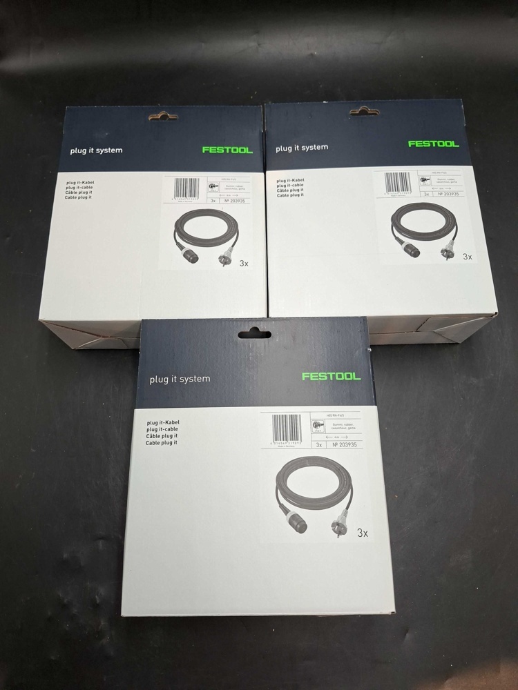 1593154-2 Nätkablar, 9 st - Festool Plug it H05 RN-F4/3, 4 m