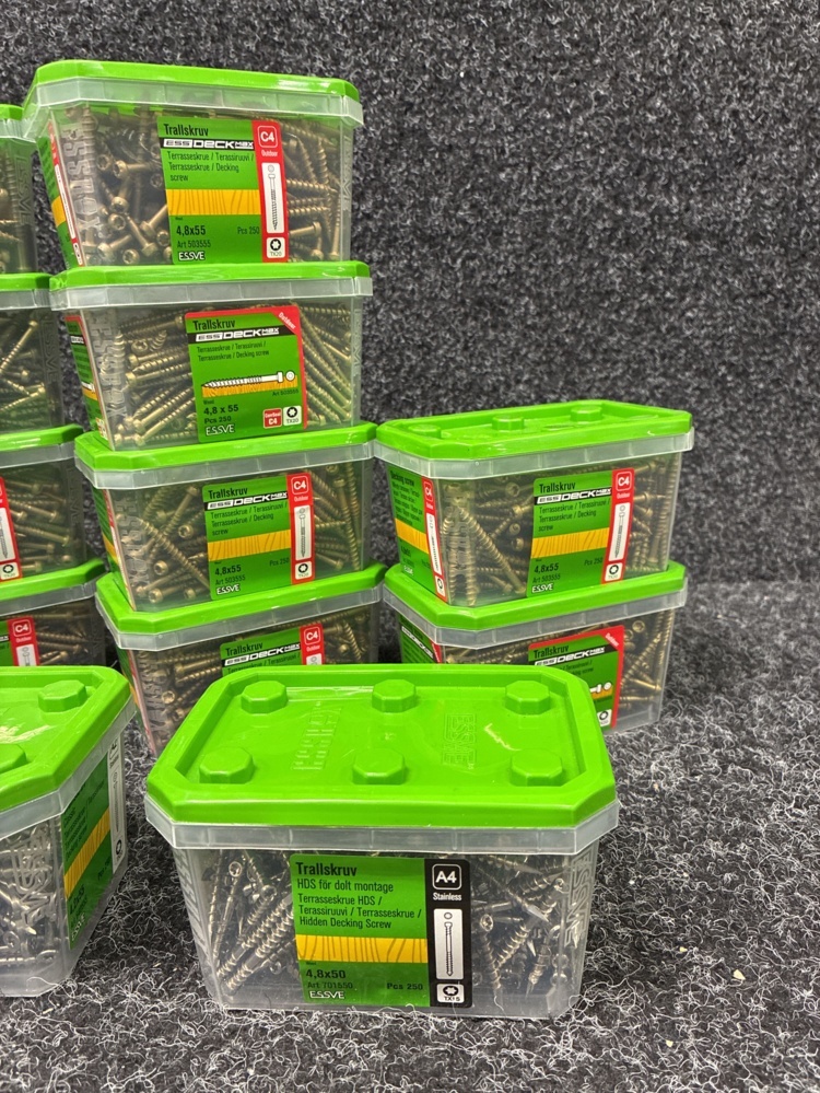 1591352-2 3000 pcs Trall screw 4.8x55, 4.2x55 & 4.8x50mm, Essve