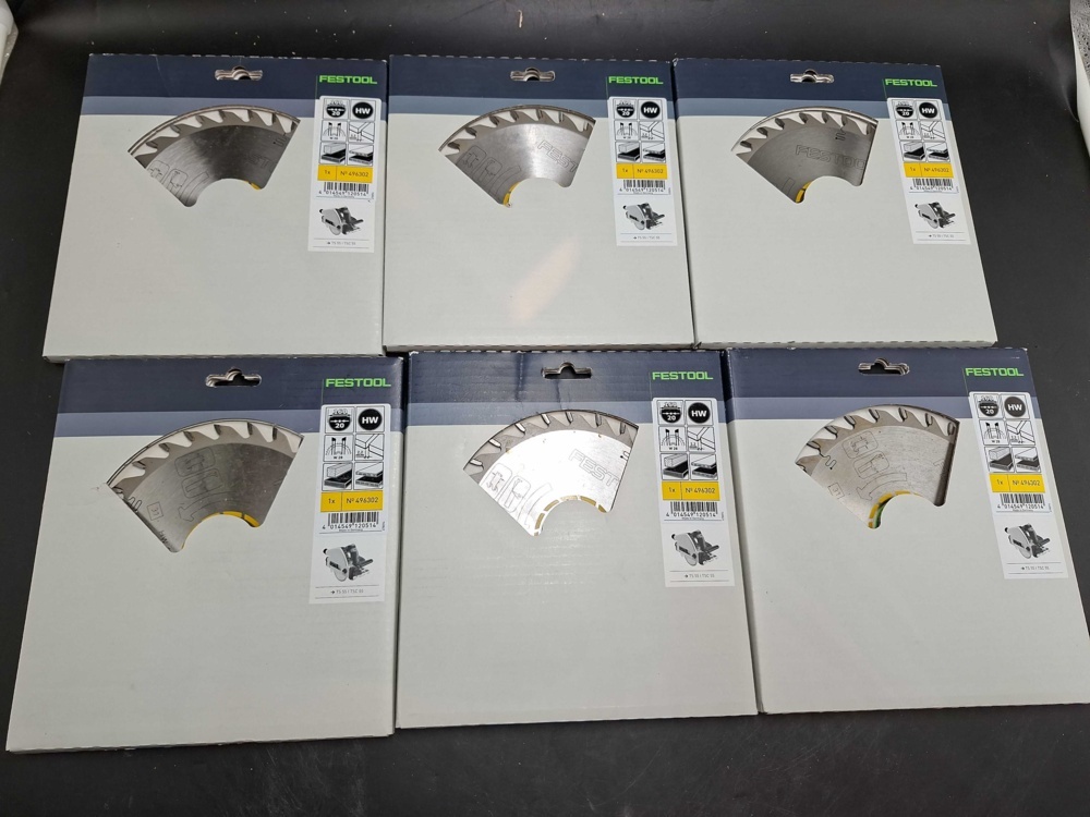 1593158-2 Sågklingor, 6 st - Festool HW 160x2,2x20 W28, 28 tänder