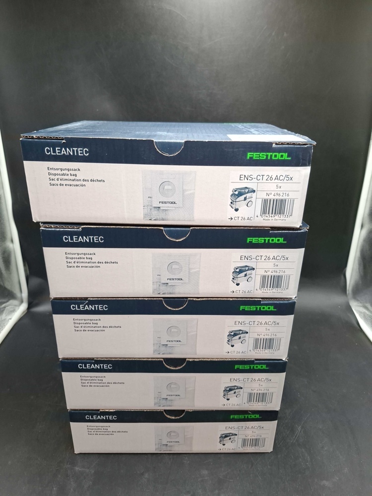 1593159-2 Avfallssäckar, 25 st - Festool ENS-CT 26 AC/5x, för CT 26 AC