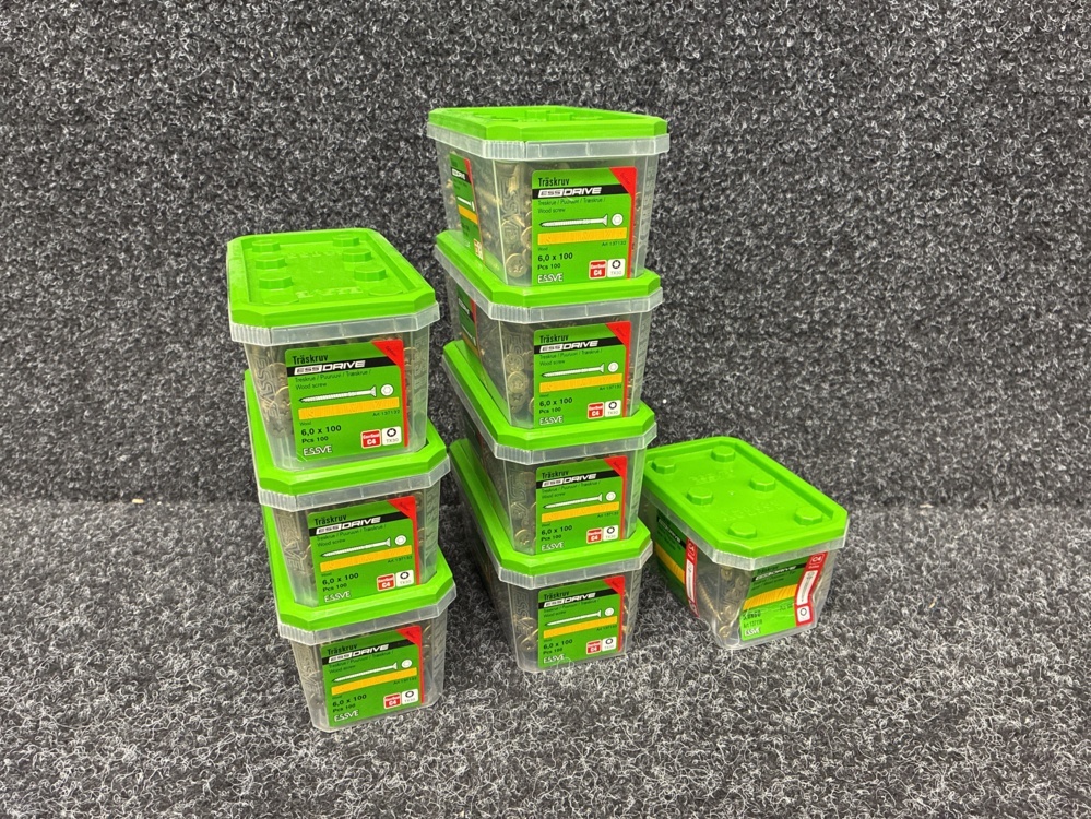1591356-1 800 pcs Wood screws 6.0x100 & 5.0x60mm, Essve