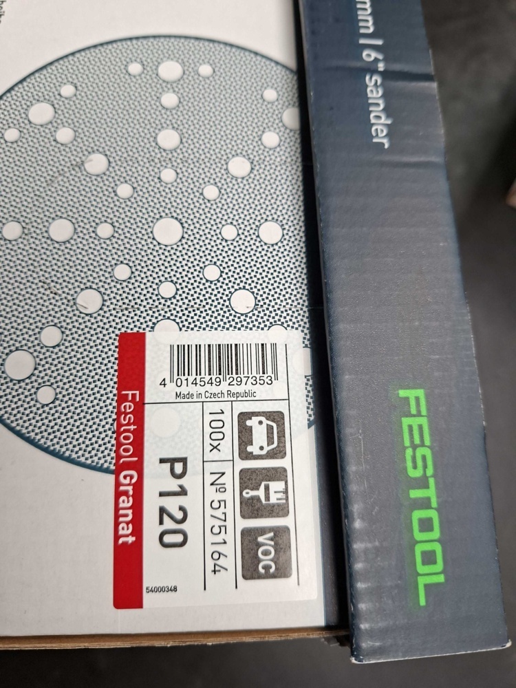 1593170-2 Sliprondeller - Festool Granat, 150 mm, P100/P120/P220