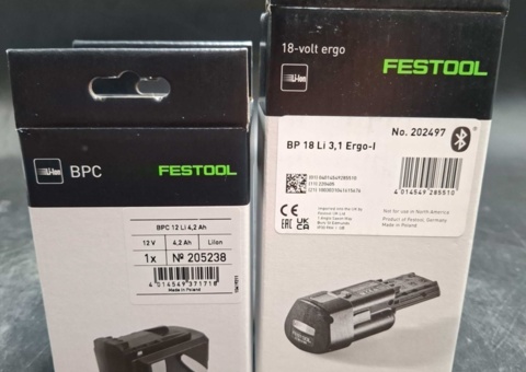 Batterier - Festool BPC 12 Li 4,2 Ah och BP 18 Li 3,1 Ergo-I