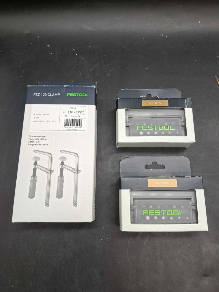 1593185-1 Skruvtvingar och bits - Festool FSZ 120 och CENTROTEC SYS3 XXS CE-MX BH 60