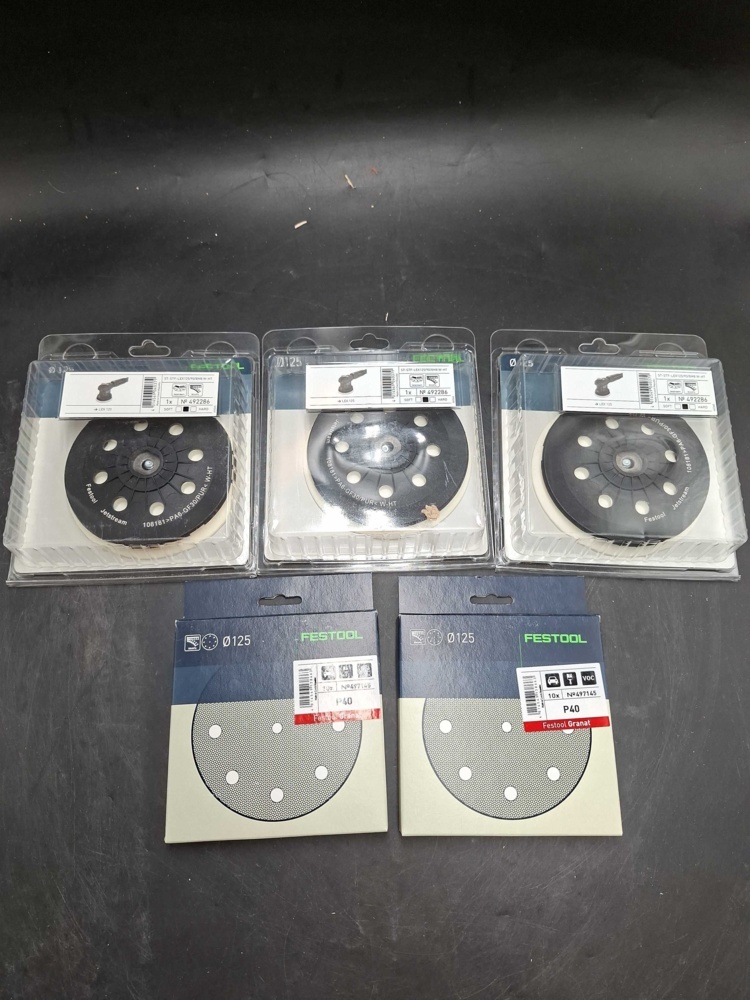 1593190-1 Slipplattor och sliprondeller - Festool StickFix och Granat, 125 mm