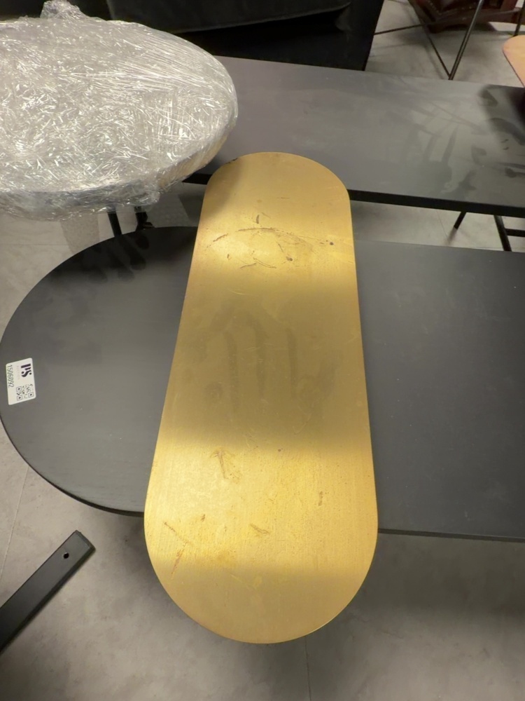 1506092-2 Coffee tables in wood and brass - 2 pcs
