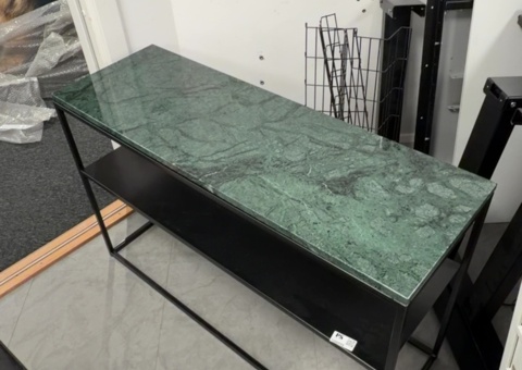 Green marble side table