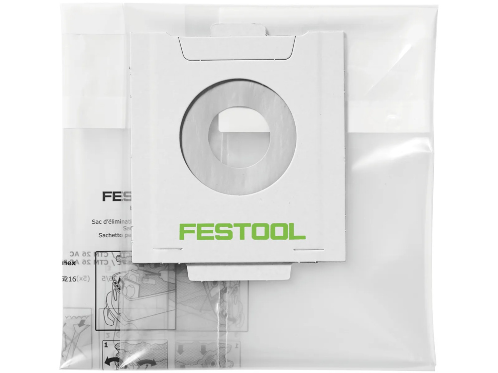 1593159-1 Avfallssäckar, 25 st - Festool ENS-CT 26 AC/5x, för CT 26 AC