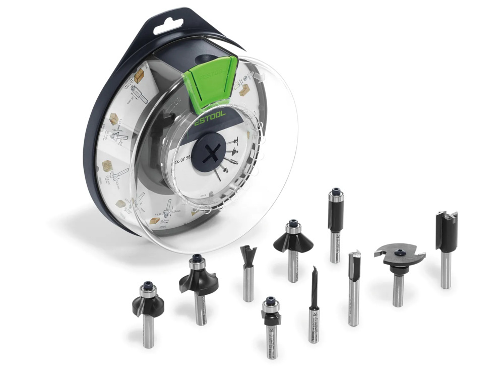 1593192-1 Frässats - Festool Box-OF HW 10x S8 Mix, 8 mm skaft
