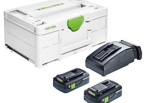 Laddpaket - Festool SYS3 ENG 18V 2x4,0/TCL6, två batterier