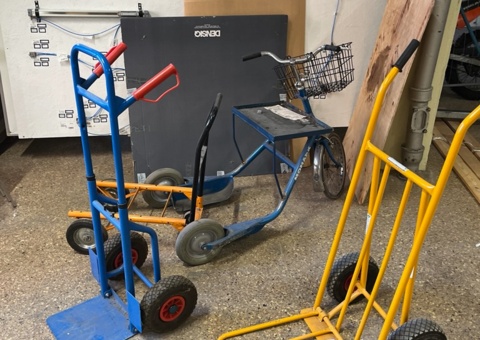 Scooter and 3 Sack Carts