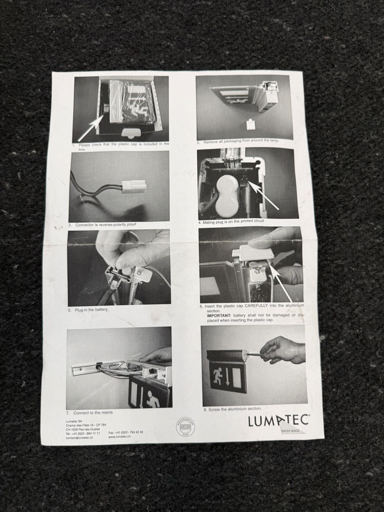 1141775-2 2 emergency exit signs (led)