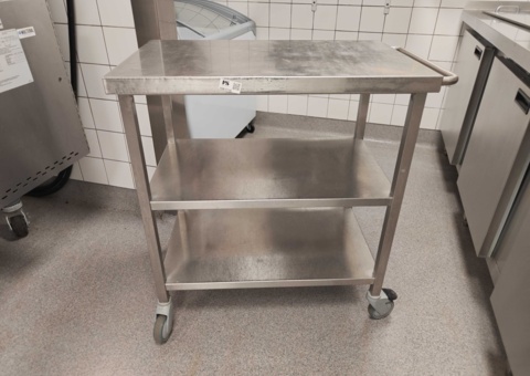 Stainless steel work and unloading trolley