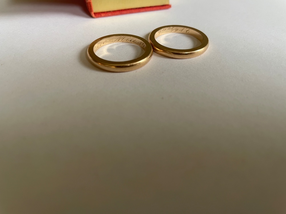 1593454-2 Wedding rings 2 pcs