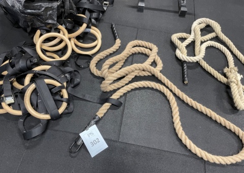 Träningsrep 2 st och träningsringar med band