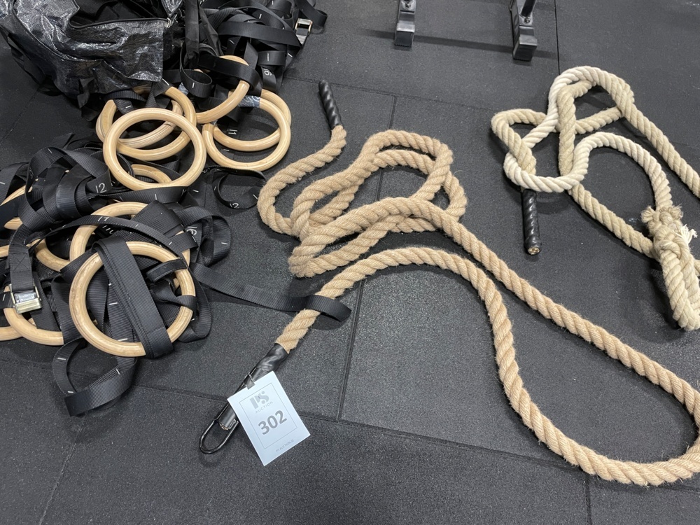 1590302-1 2 training ropes and training rings with bands
