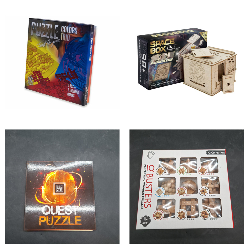 1593517-1 Pussel och pusselboxar, 7 st - Escapewelt och IQ Collection