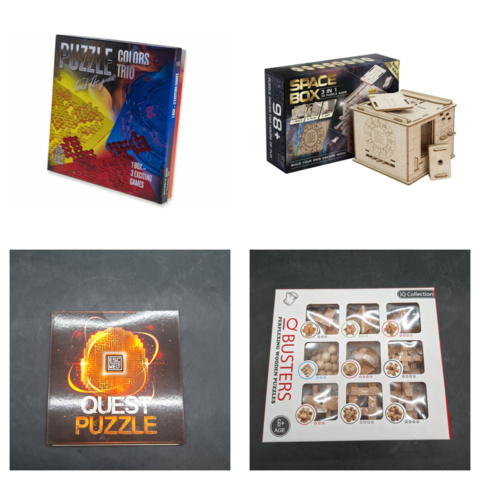 1593517-1 Pussel och pusselboxar, 7 st - Escapewelt och IQ Collection