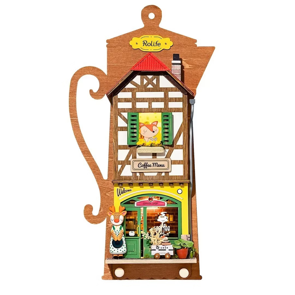 1593521-1 Miniatyrbyggsatser, 3 st - Rolife, Lazy Coffee House