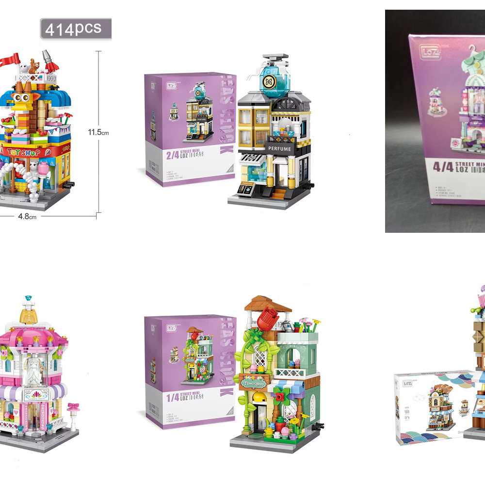 1593522-1 Byggsatser, 109 st - Japanese Street View och Mini City Shop