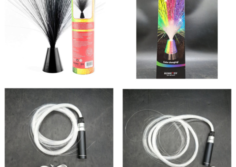 Fiber optic lights and LED lighting, 30 pcs - mixed variants