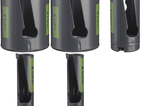 Hole saws, 5 pcs - Luna, TCT, size 19–64 mm