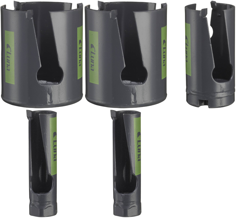 1593536-1 Hole saws, 5 pcs - Luna, TCT, size 19–64 mm