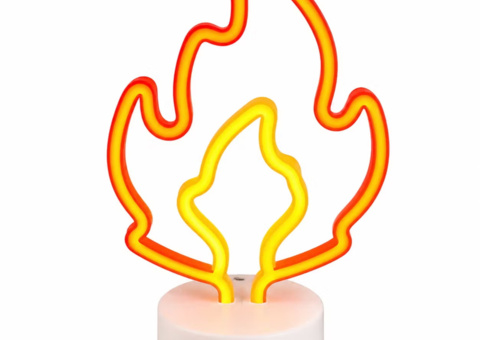 LED lamps, 15 pcs - neon effect, Flame