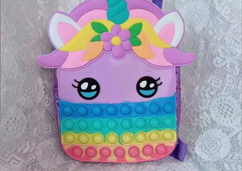 Backpacks, 25 pcs - Popit, unicorn, purple