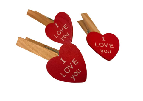 Klädnypor, 940 st - I Love You