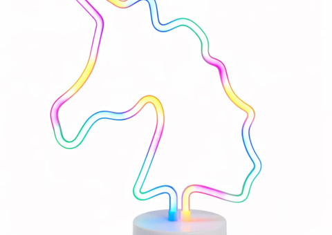 LED lamps, 12 pcs - neon effect, Unicorn rainbow