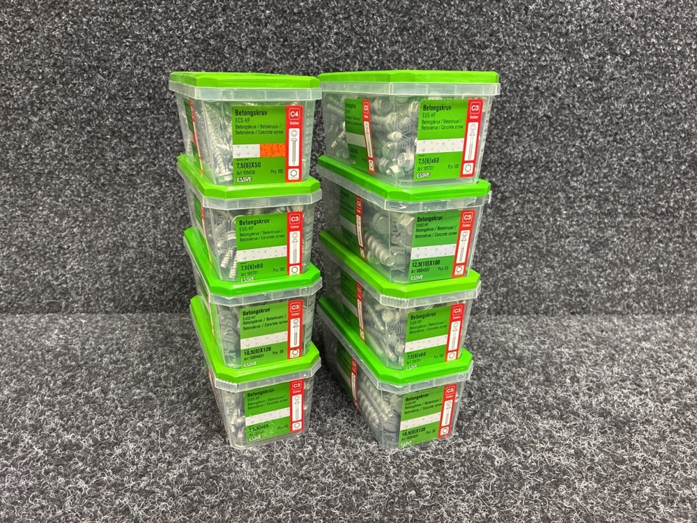 1591359-1 8 pcs Packs Concrete Screw, Essve